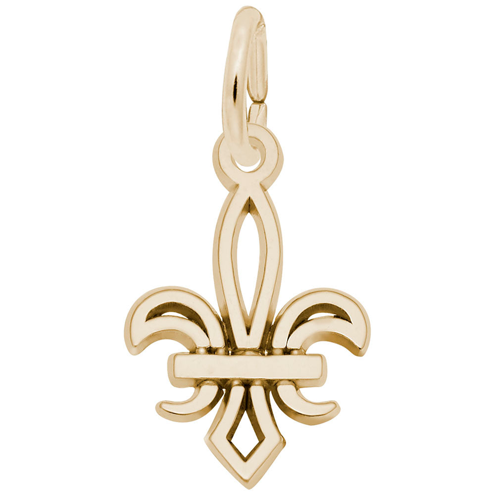 Petite Fleur de Lis Charm for Travel Lovers - France Souvenir 1698