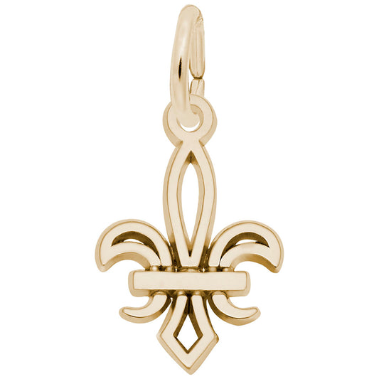 Petite Fleur de Lis Charm for Travel Lovers - France Souvenir 1698