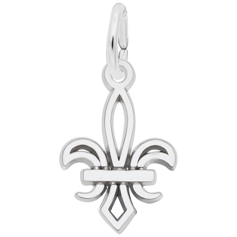 Petite Fleur de Lis Charm for Travel Lovers - France Souvenir 1698