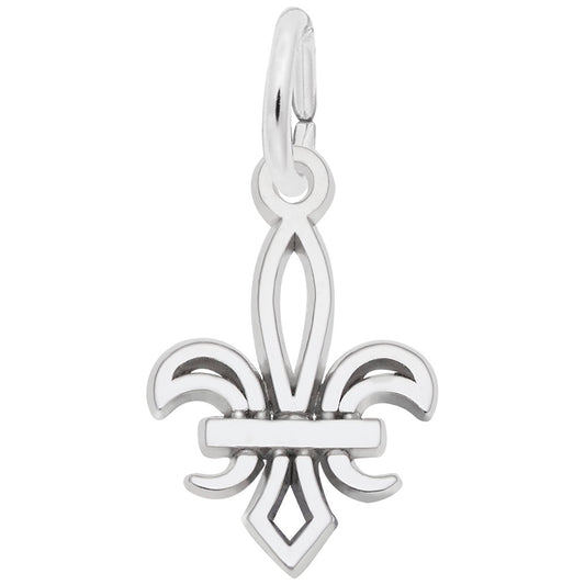Petite Fleur de Lis Charm for Travel Lovers - France Souvenir 1698