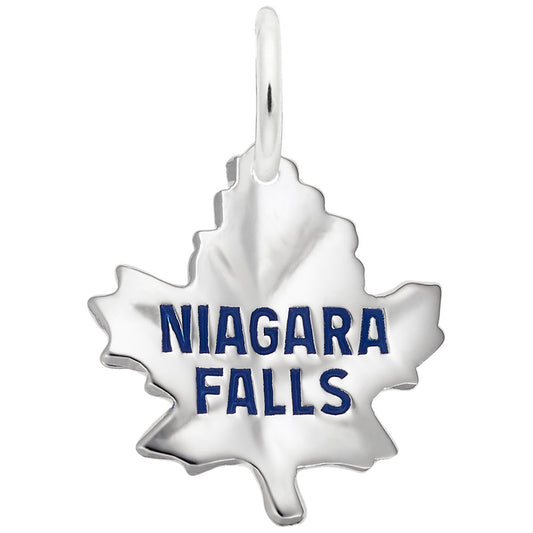 Niagara Falls Maple Leaf Small Charm - Travel Souvenir Jewelry 1702