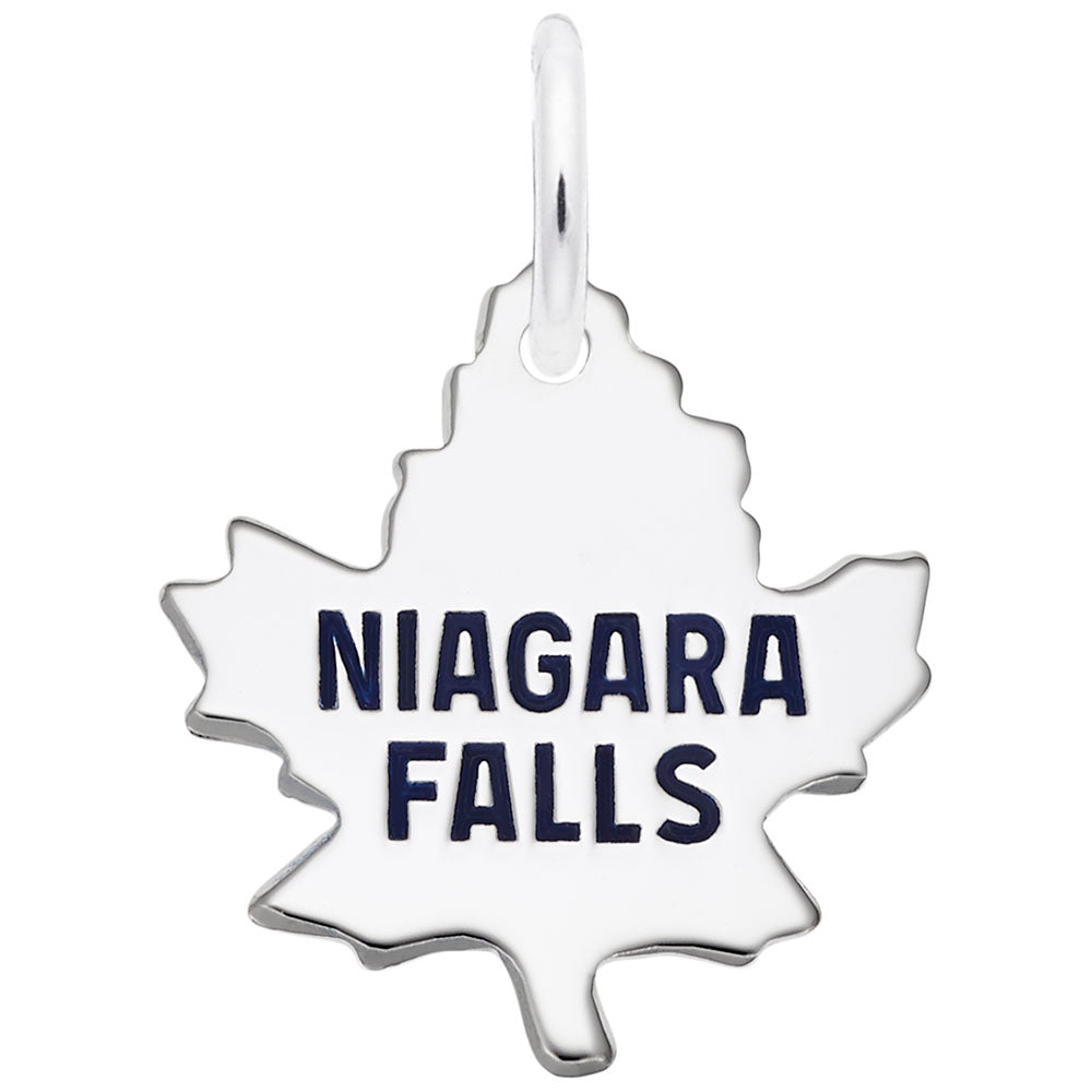 Niagara Falls Maple Leaf Charm - Travel Souvenir Jewelry 1708
