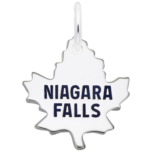 Niagara Falls Maple Leaf Charm - Travel Souvenir Jewelry 1708