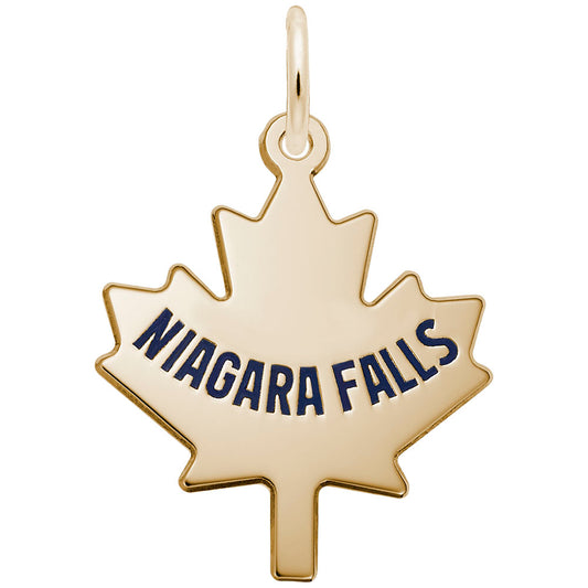 Niagara Falls Maple Leaf Large Charm for Travel Lovers 1710