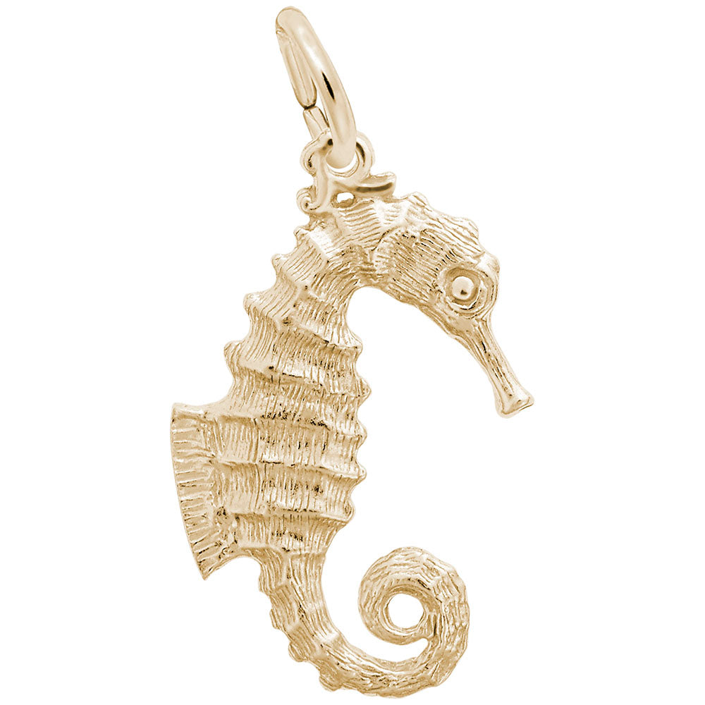 Curly Tail Seahorse Charm - Nautical Sea Life Jewelry Accessory 1713