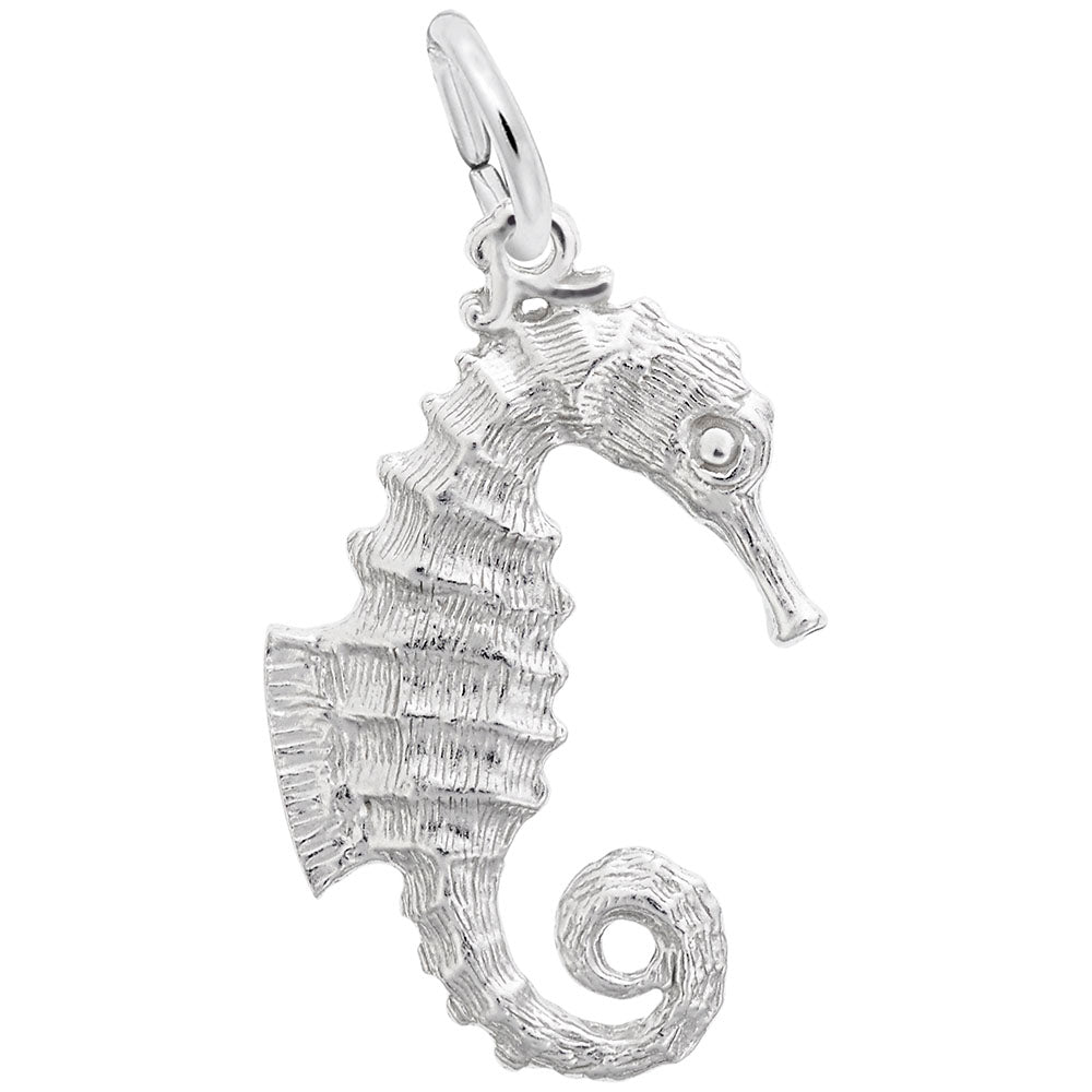 Curly Tail Seahorse Charm - Nautical Sea Life Jewelry Accessory 1713