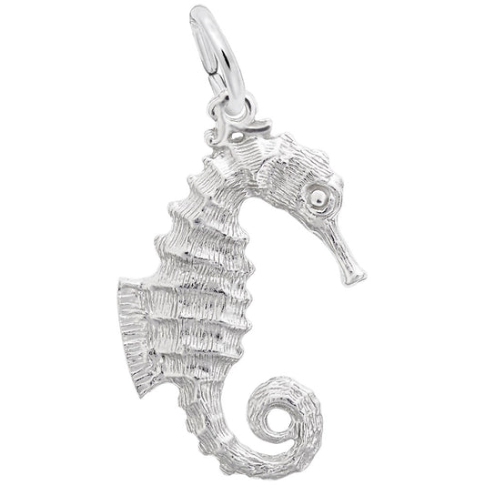 Curly Tail Seahorse Charm - Nautical Sea Life Jewelry Accessory 1713