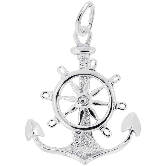 Large Nautical Anchor Wheel Charm for Jewelry Making & Gifts 1727