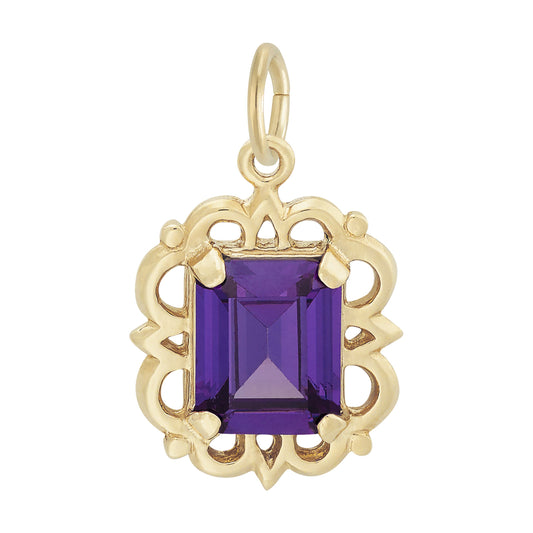 February Birthstone Pendant Charm for Birthday Celebrations 1729-002