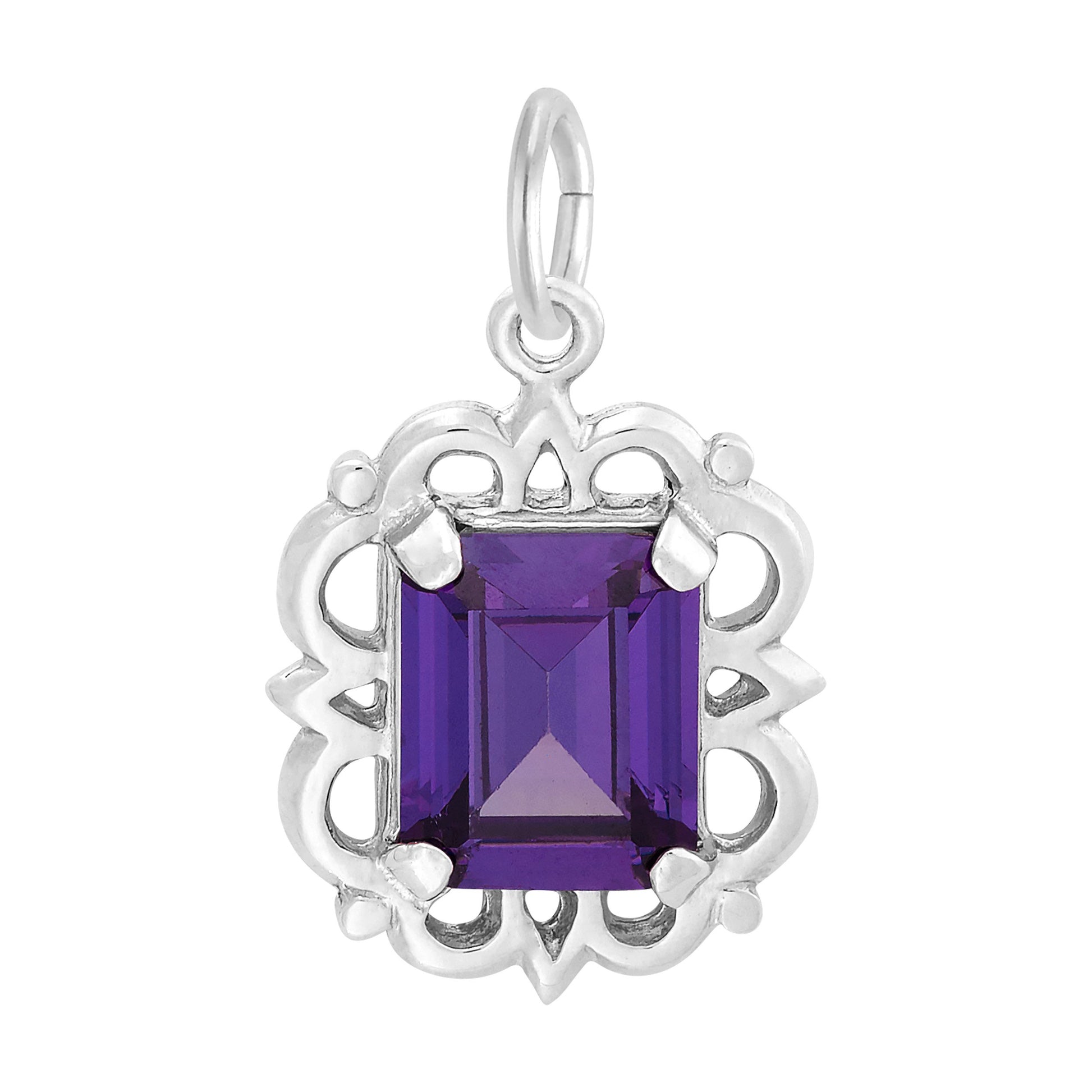February Birthstone Pendant Charm for Birthday Celebrations 1729-002