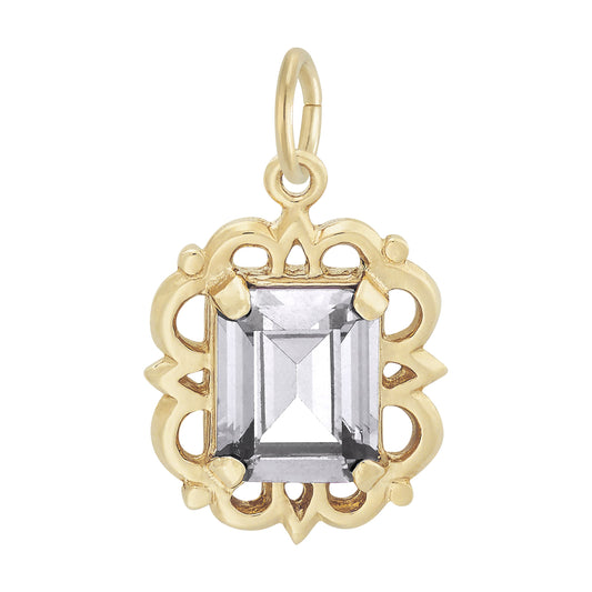 April Birthstone Pendant Charm - Celebrate Your Special Day 1729-004