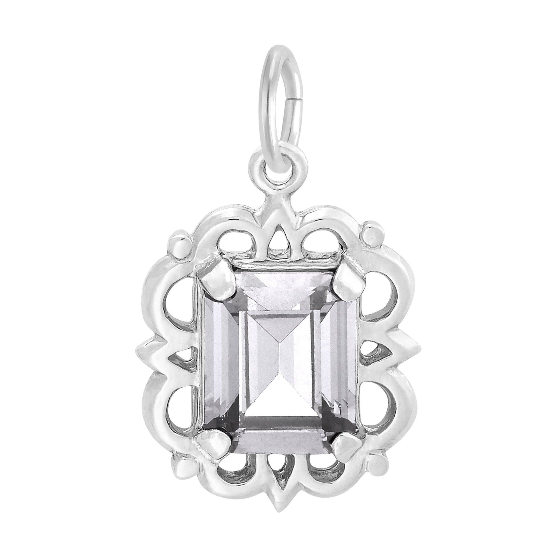 April Birthstone Pendant Charm - Celebrate Your Special Day 1729-004