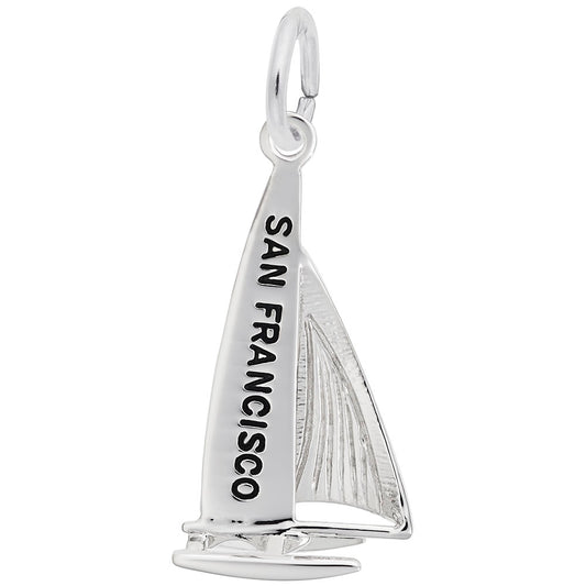 San Francisco Catamaran Charm - Nautical Jewelry for Sailors 1737