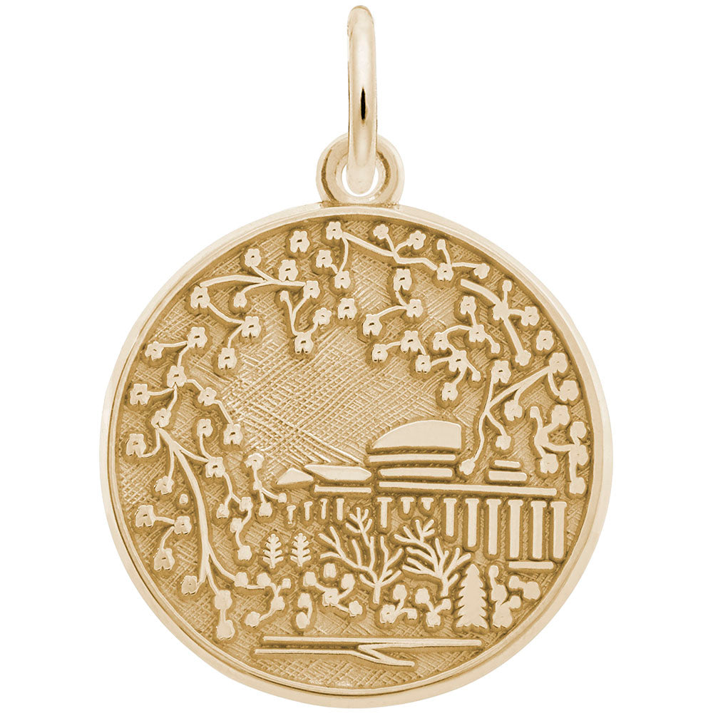 Cherry Blossom Scene Charm - Washington D.C. Travel Keepsake 1740