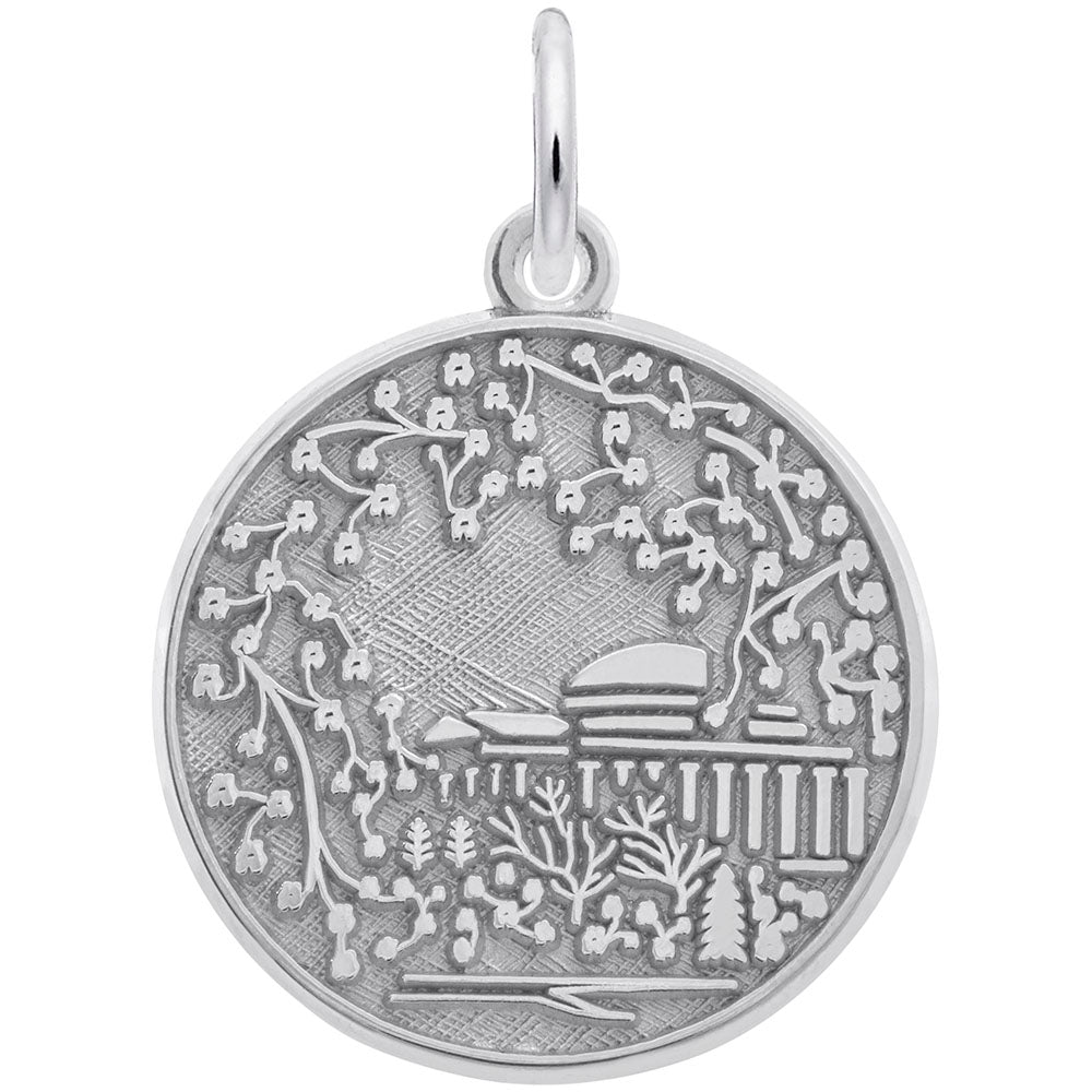 Cherry Blossom Scene Charm - Washington D.C. Travel Keepsake 1740