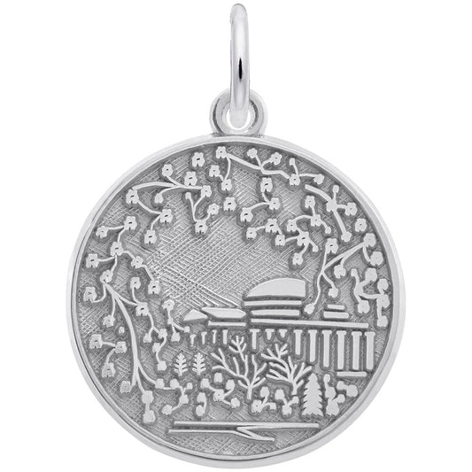 Cherry Blossom Scene Charm - Washington D.C. Travel Keepsake 1740