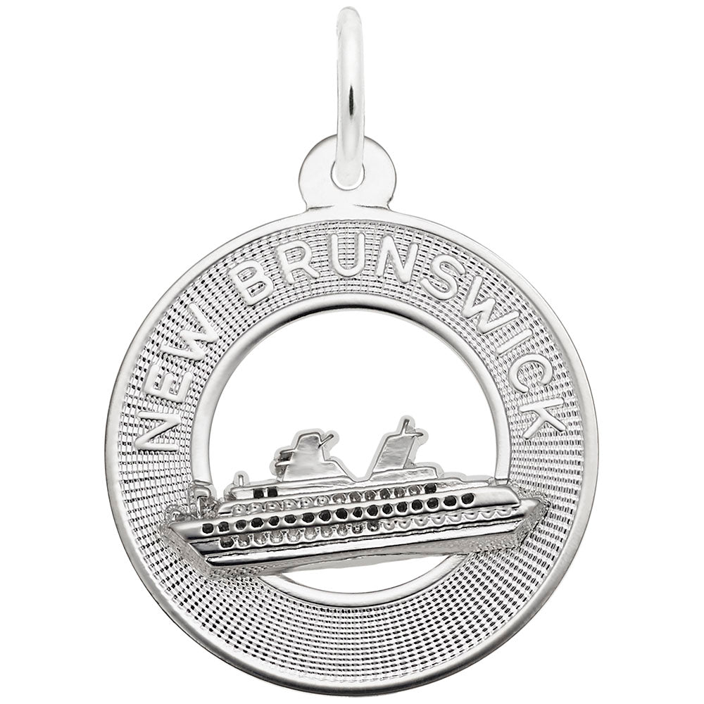 New Brunswick Cruise Ship Ring Charm - Travel Jewelry Keepsake 1742