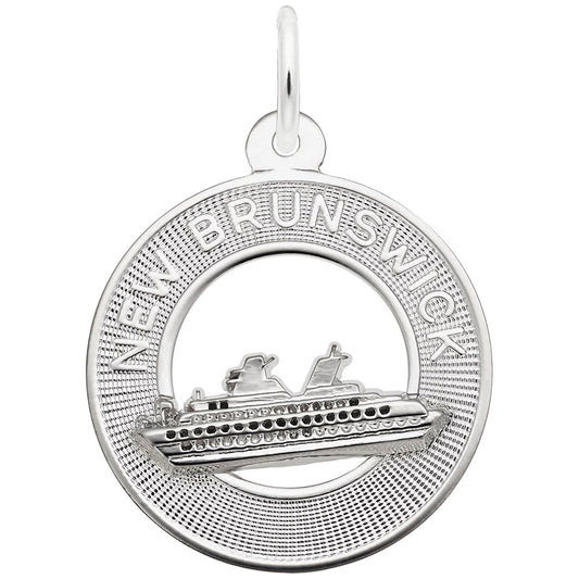 New Brunswick Cruise Ship Ring Charm - Travel Jewelry Keepsake 1742