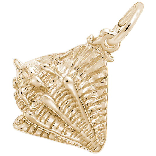 Elegant Conch Shell Charm for Nautical Jewelry Collection 1748