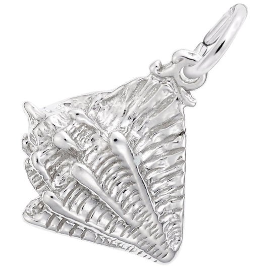Elegant Conch Shell Charm for Nautical Jewelry Collection 1748