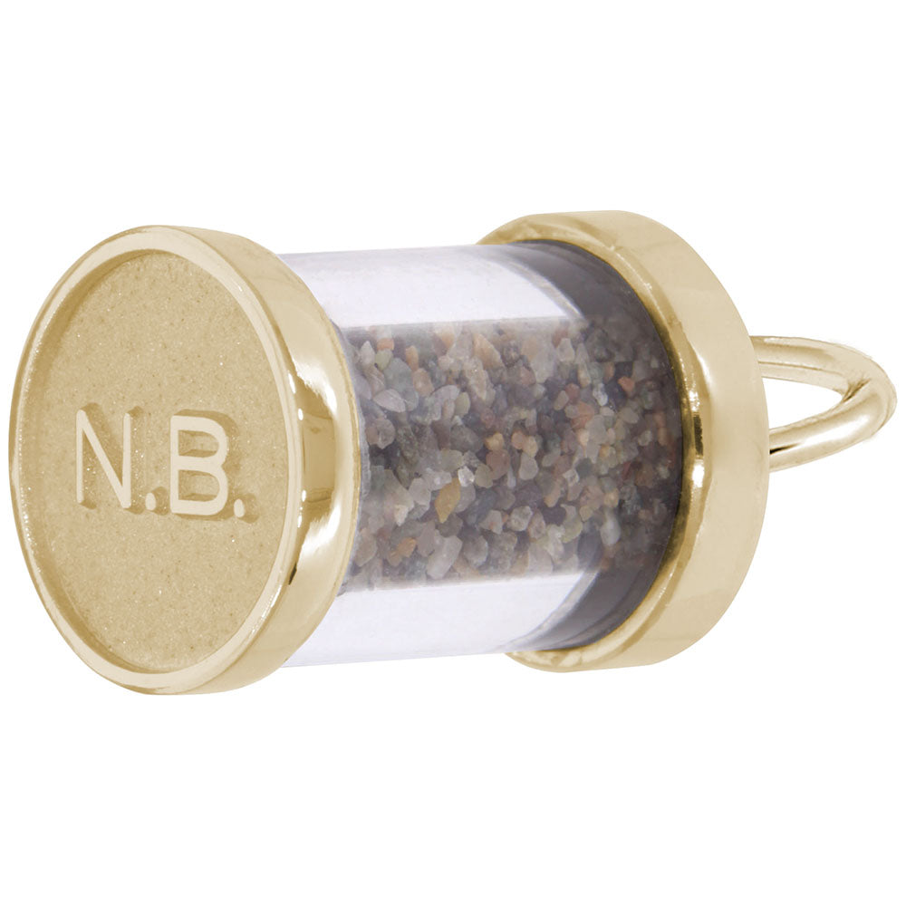 New Brunswick Sand Capsule Charm - Travel Souvenir Jewelry 1750