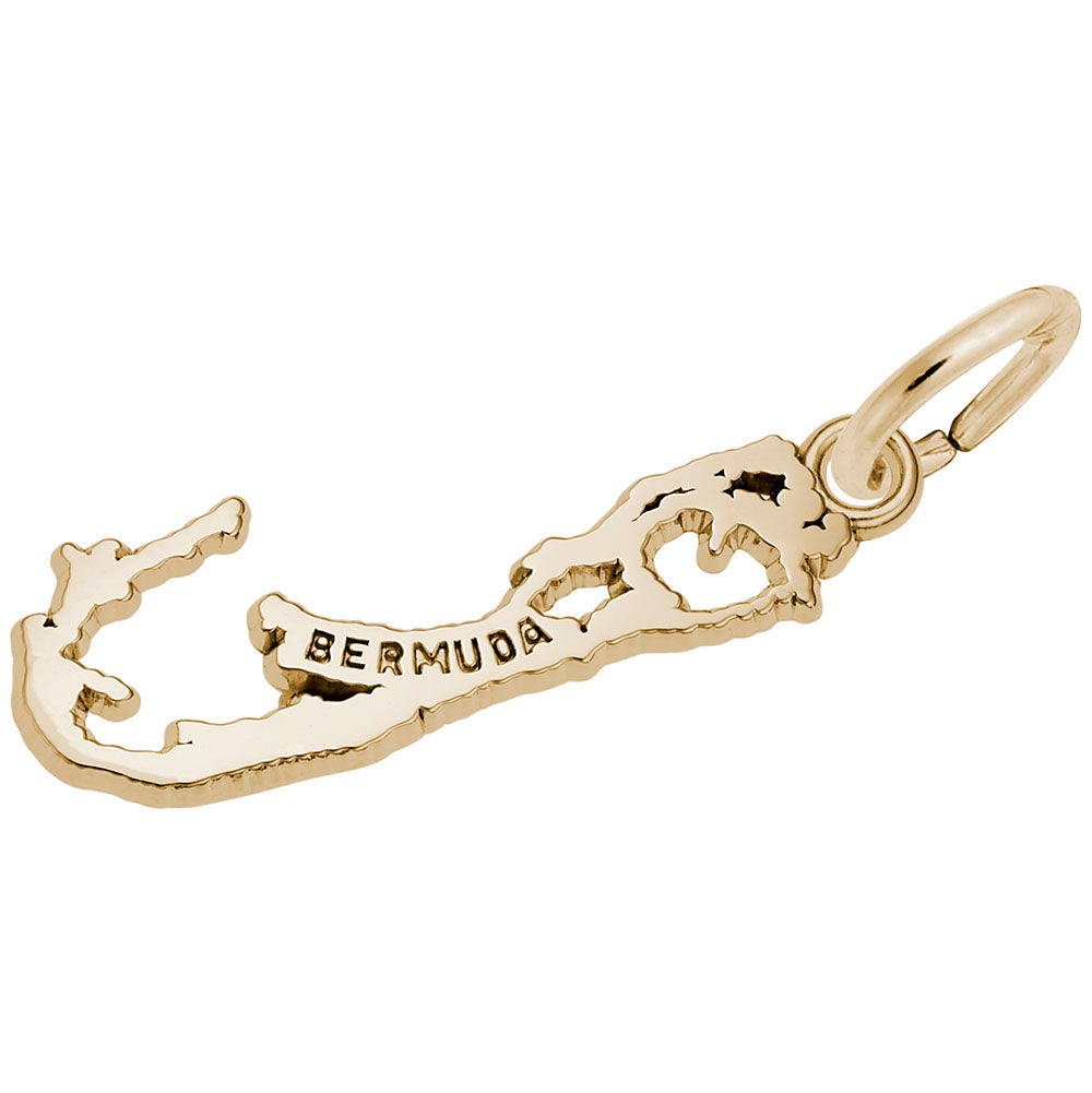 Bermuda Map Charm - Travel Souvenir Jewelry for Island Lovers 1753