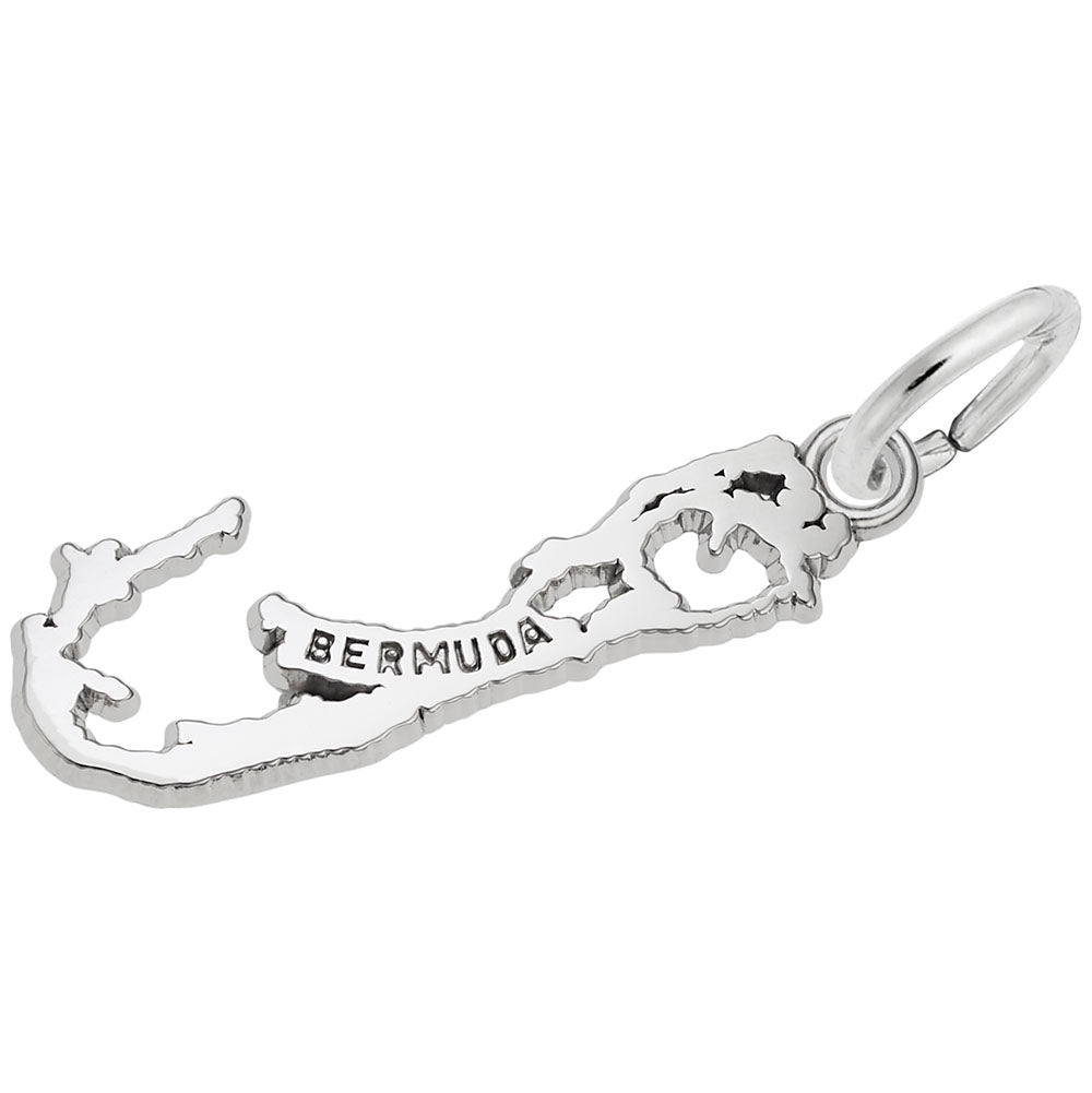 Bermuda Map Charm - Travel Souvenir Jewelry for Island Lovers 1753