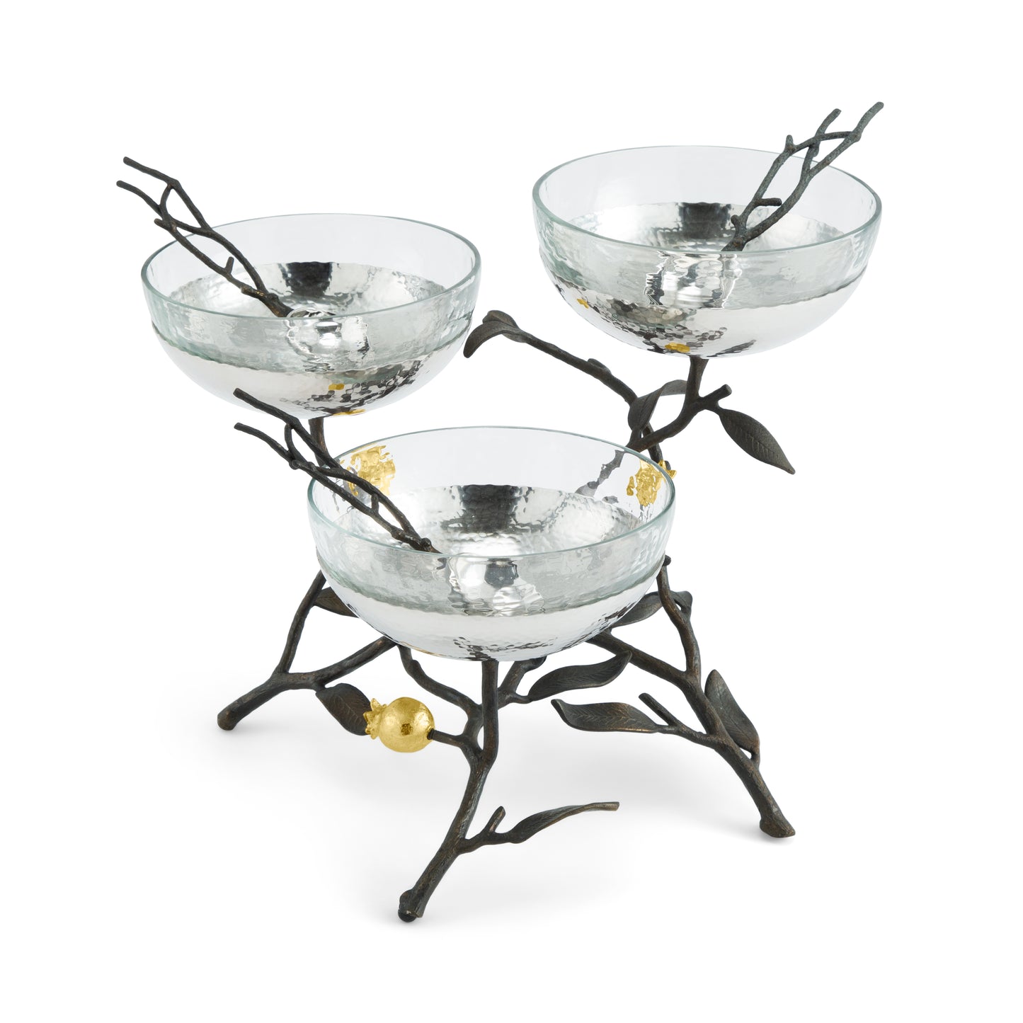 POMEGRANATE GLS TRP BWL SET