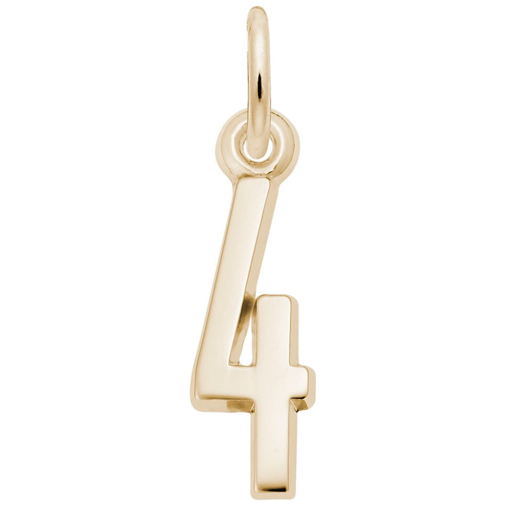 Personalized 'That's My Number 4' Charm for Unique Jewelry Style 1761-004