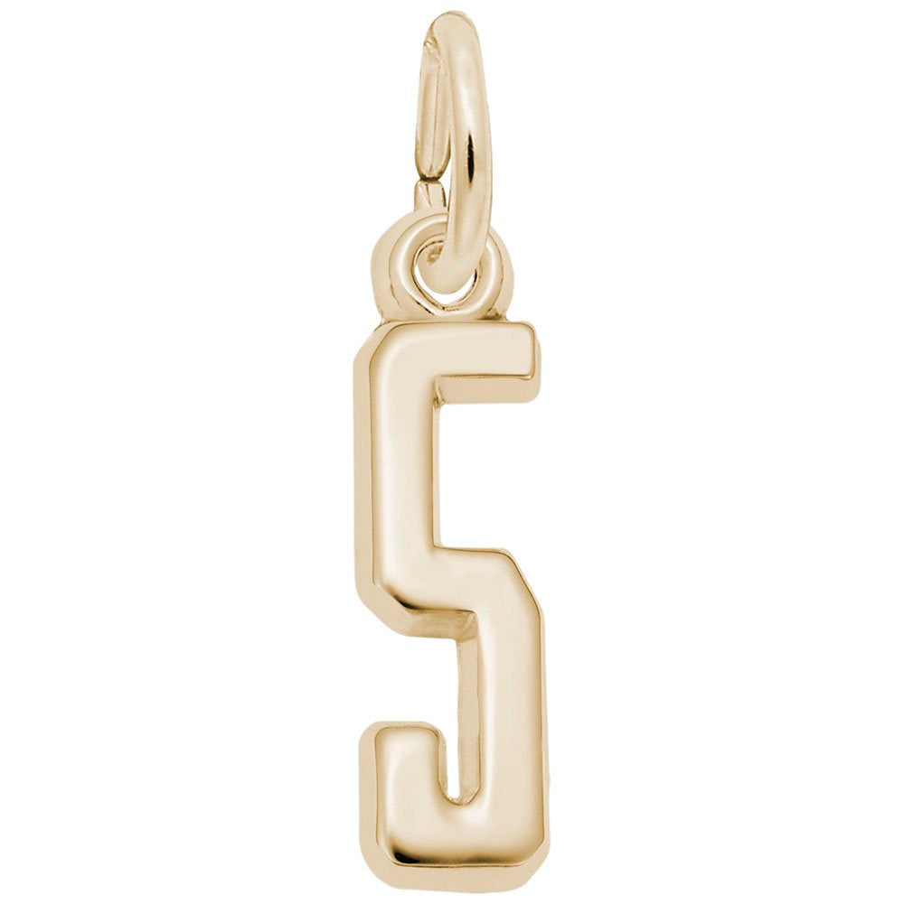 Personalized 'That's My Number 5' Charm for Unique Jewelry Style 1761-005