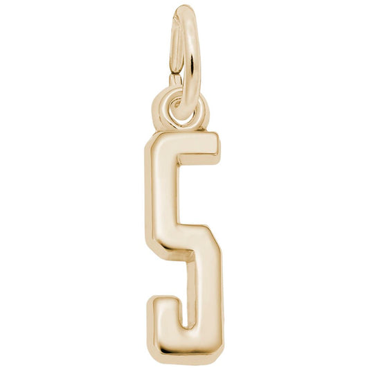 Personalized 'That's My Number 5' Charm for Unique Jewelry Style 1761-005