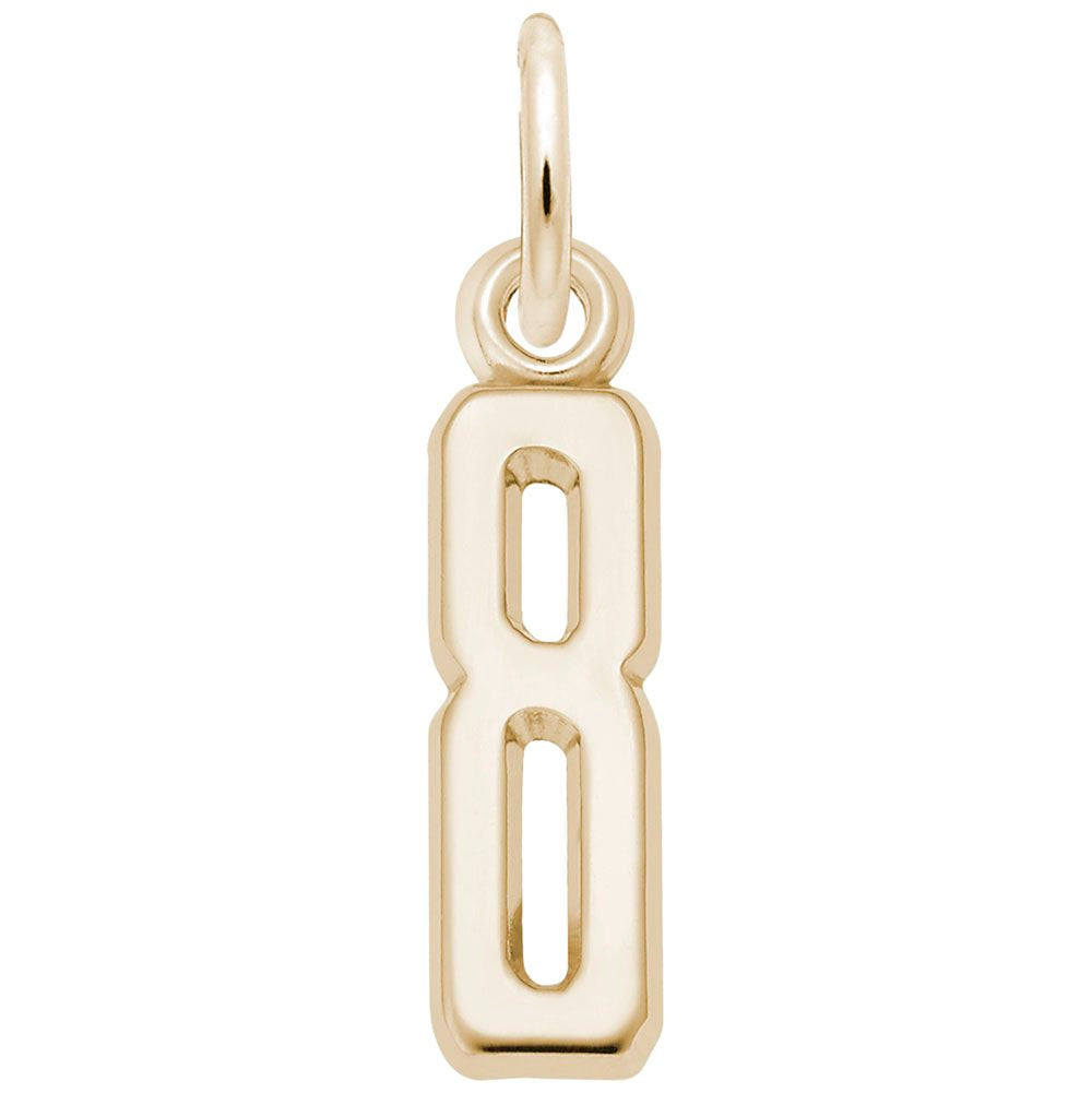 Personalized 'That's My Number 8' Charm - Unique Custom Jewelry 1761-008