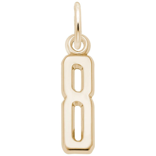 Personalized 'That's My Number 8' Charm - Unique Custom Jewelry 1761-008