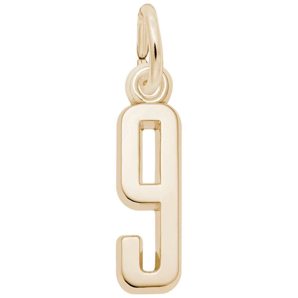 Personalized 'That's My Number 9' Charm for Unique Jewelry Style 1761-009