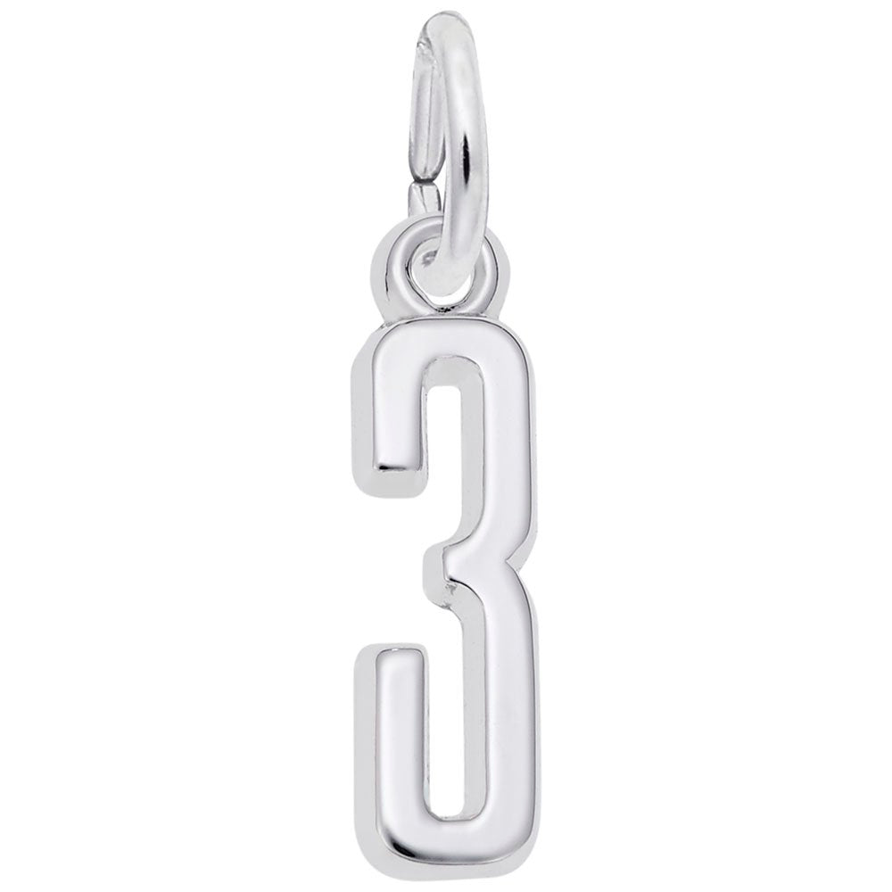 Personalized 'That's My Number 3' Charm for Unique Jewelry Style 1761-003