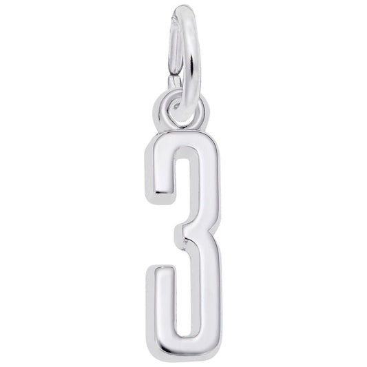 Personalized 'That's My Number 3' Charm for Unique Jewelry Style 1761-003