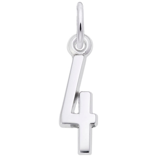 Personalized 'That's My Number 4' Charm for Unique Jewelry Style 1761-004