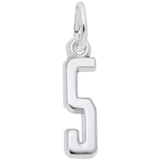 Personalized 'That's My Number 5' Charm for Unique Jewelry Style 1761-005
