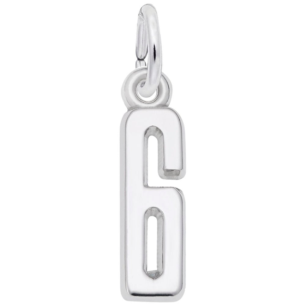 Personalized 'That's My Number 6' Charm for Unique Jewelry Style 1761-006