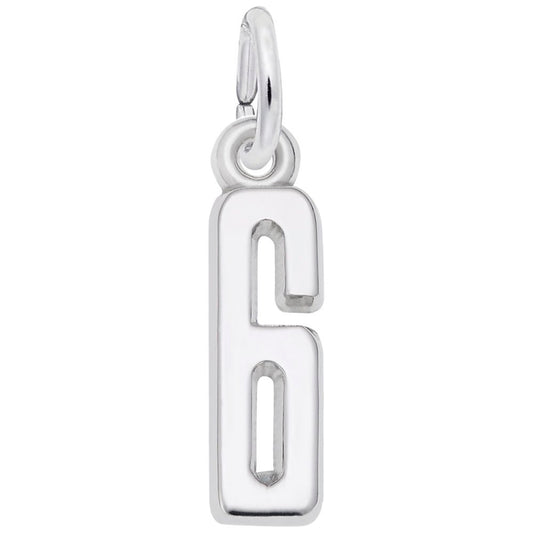 Personalized 'That's My Number 6' Charm for Unique Jewelry Style 1761-006