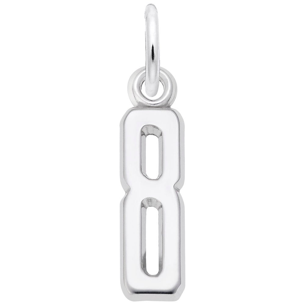 Personalized 'That's My Number 8' Charm - Unique Custom Jewelry 1761-008