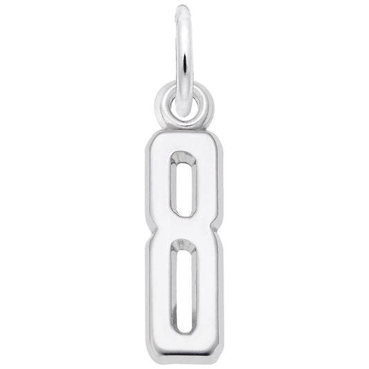 Personalized 'That's My Number 8' Charm - Unique Custom Jewelry 1761-008