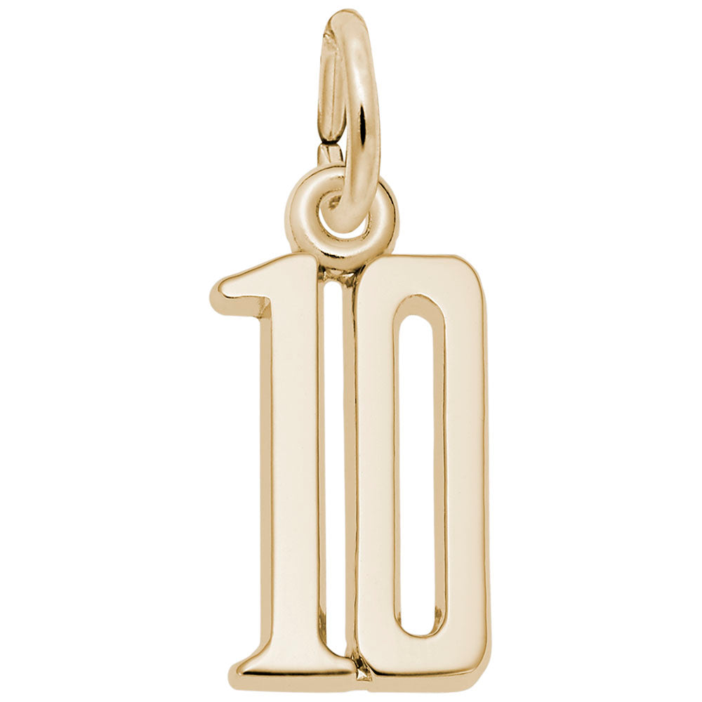 Personalized 'That's My Number 10' Charm for Unique Jewelry 1762-010