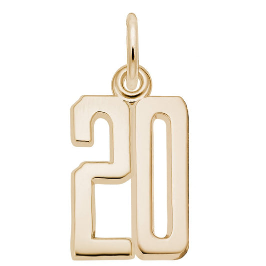 Personalized 'That's My Number' Charm - Customizable Number 20 1762-020