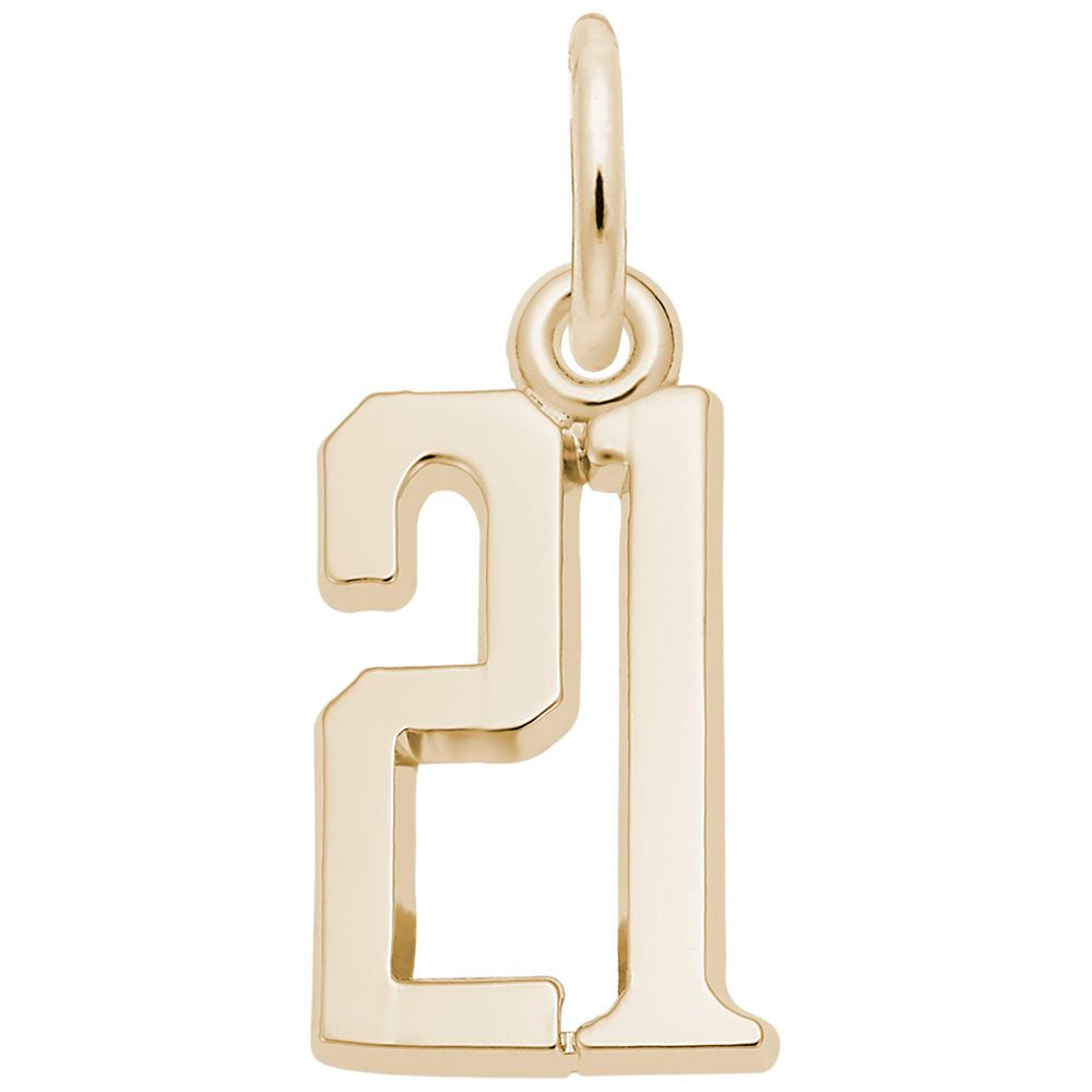 Personalized That's My Number 21 Charm - Customizable Jewelry 1762-021