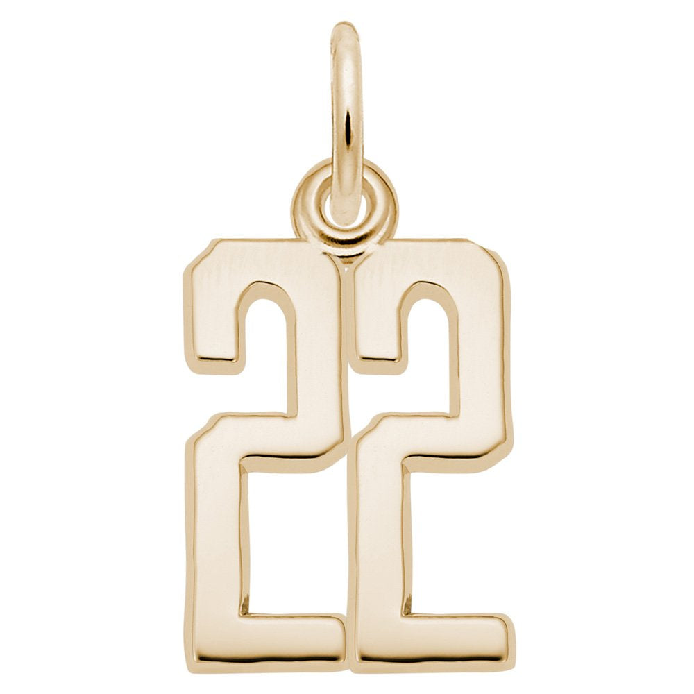Personalized 'That's My Number 22' Charm for Unique Jewelry 1762-022
