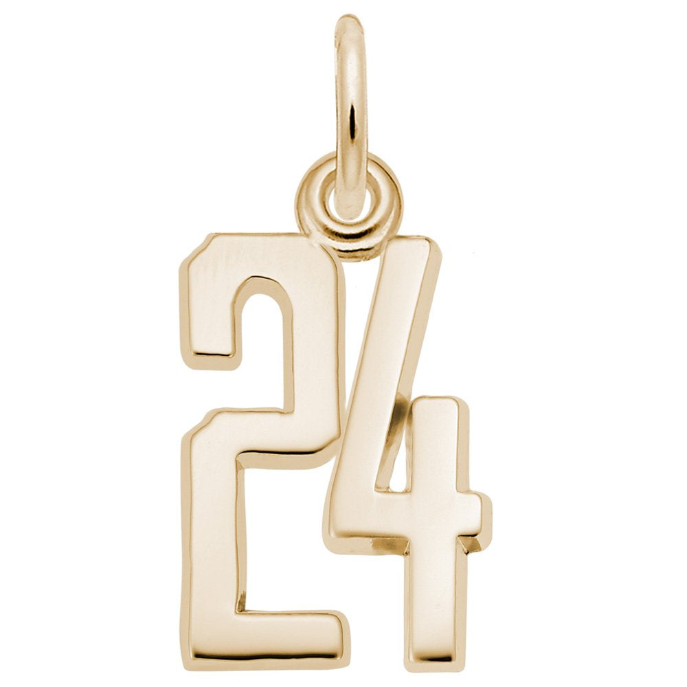 Personalized 'That's My Number' 24 Charm for Unique Jewelry 1762-024