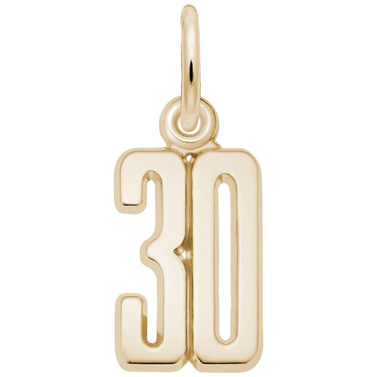 Personalized That's My Number 30 Charm - Customizable Jewelry 1762-030