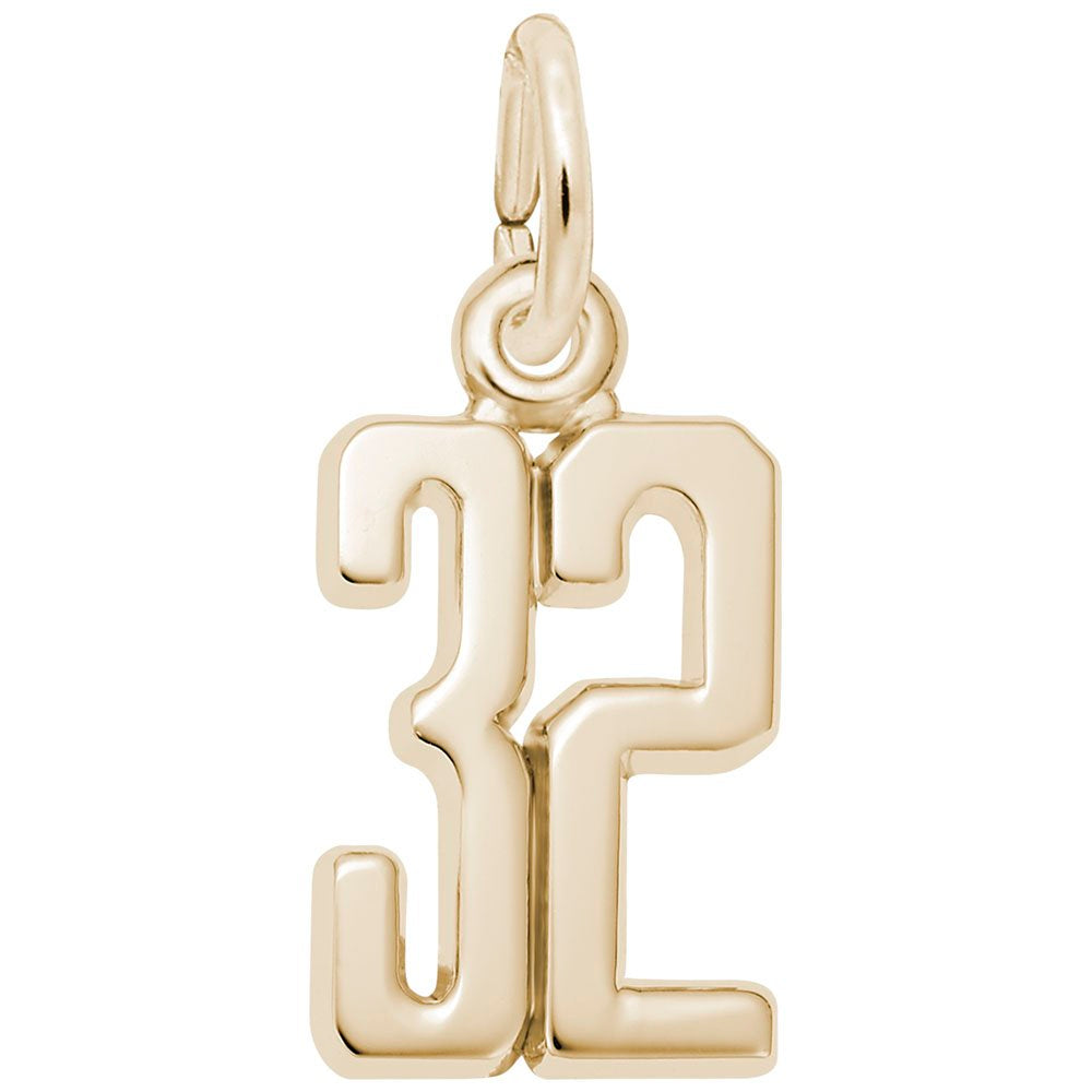 Personalized 'That's My Number' 32 Charm - Customizable Jewelry 1762-032