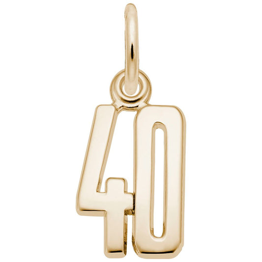 Personalized 'That's My Number' 40 Charm for Unique Jewelry 1762-040